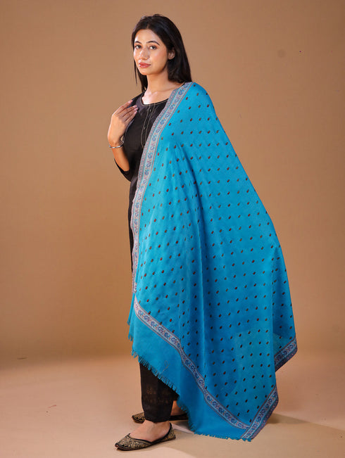 Women's Aari Embroidery Wool Shawl